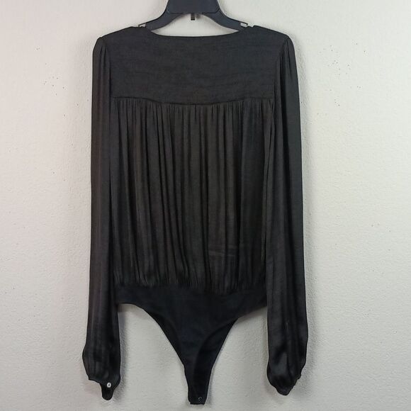 Free People Intimately Smokin N Rockin Black Bodysuit Sz M Whimsigoth, Fairygoth - Picture 9 of 12